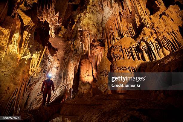 stalactite in cave - stalactite stock pictures, royalty-free photos & images