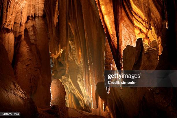 stalactite in cave - karst formation 個照片及圖片檔