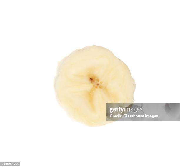 banana slice - banaan stockfoto's en -beelden