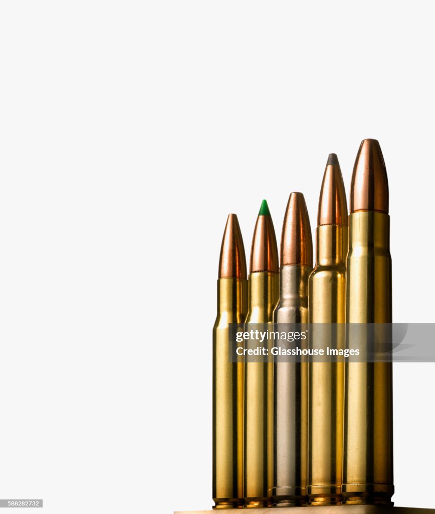 Row of Rifle Bullets