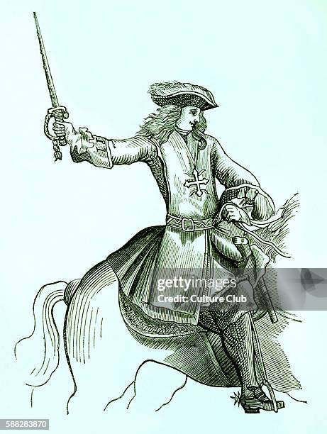 Musketeer / mousquetaire du roi during the reign of Louis XIV in 1688, France.