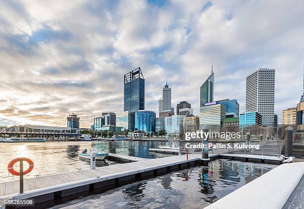 elizabeth quay, perth, western australia/ australia - perth cbd stock pictures, royalty-free photos & images