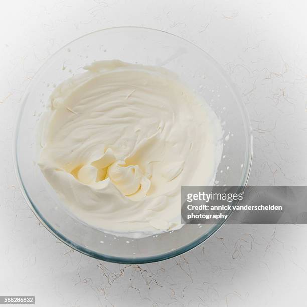 whipped cream. - butter making fotografías e imágenes de stock