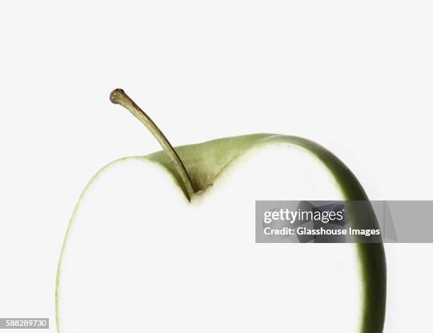 sliced apple - halved stock pictures, royalty-free photos & images