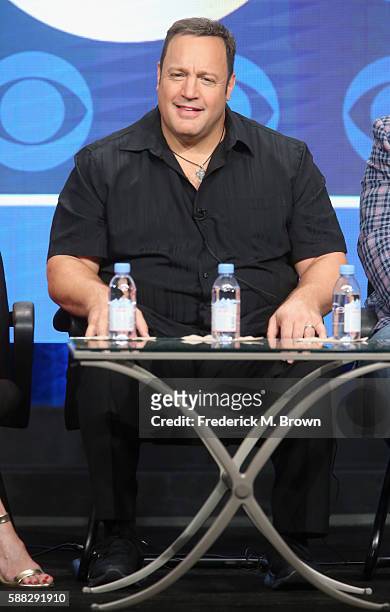 Actor/executive producer Kevin James speaks onstage at the 'Kevin Can Wait' panel discussion during the CBS portion of the 2016 Television Critics...