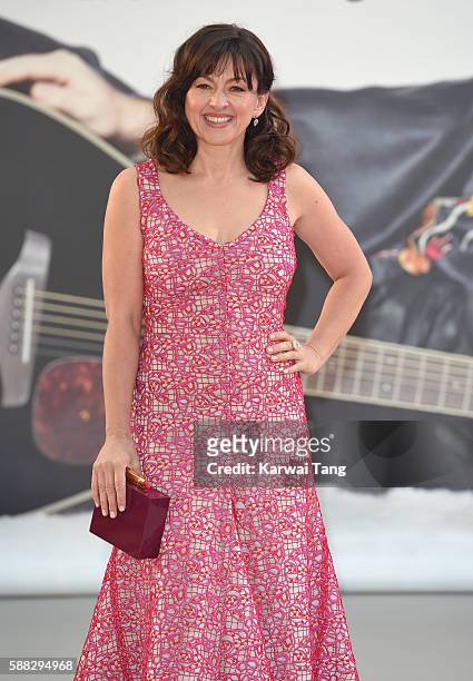 Jo Hartley arrives for the World premiere "David Brent: Life On The Road" at Odeon Leicester Square on August 10, 2016 in London, England.