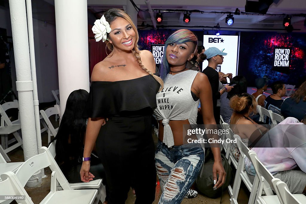 Elise Reece Somaya Reece and Sonyae Elise attend the BET How To Rock: Denim show ...