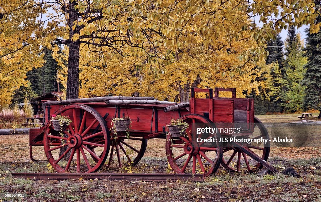 Old horse drawn wagon