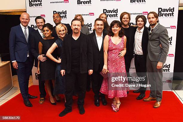 Cast members including Tom Bennett, Mandeep Dhillon, Ben Bailey Smith aka Doc Brown, Abbie Murphy, Andy Burrows, Ricky Gervais, Michael Clarke,...