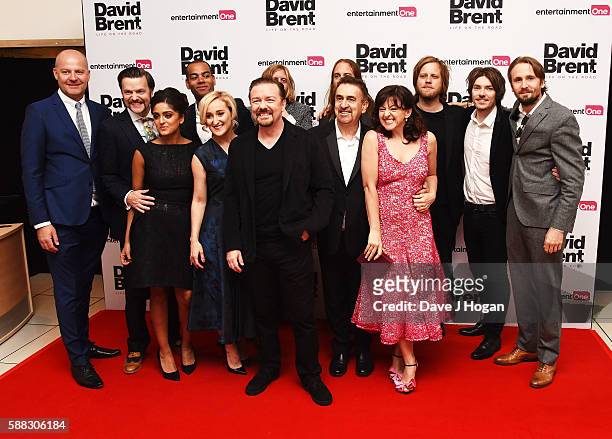 Cast members including Tom Bennett, Mandeep Dhillon, Ben Bailey Smith aka Doc Brown, Abbie Murphy, Andy Burrows, Ricky Gervais, Michael Clarke,...