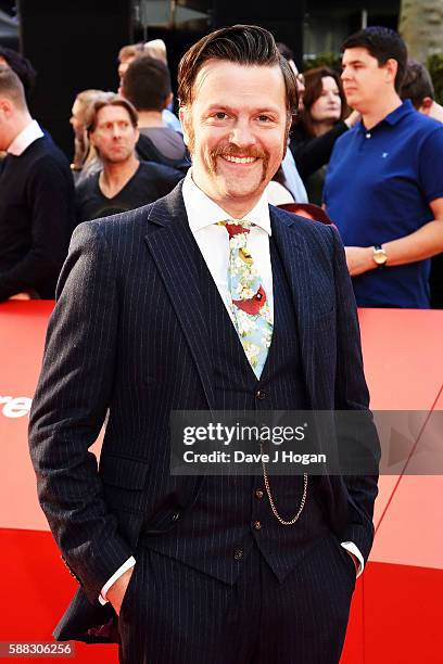 Tom Bennett arrives for the World premiere of "David Brent: Life on the Road" at Odeon Leicester Square on August 10, 2016 in London, England.