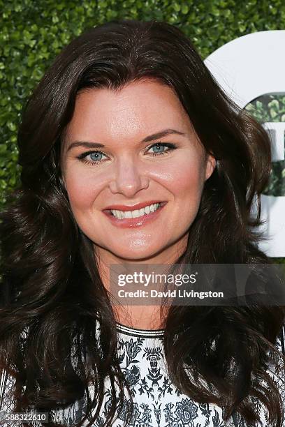 Actress Heather Tom arrives at the CBS, CW, Showtime Summer TCA Party at the Pacific Design Center on August 10, 2016 in West Hollywood, California.