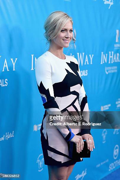 Actress Brittany Snow attends the special event for UN Secretary-General Ban Ki-moon hosted by Brett Ratner and David Raymond at Hilhaven Lodge on...