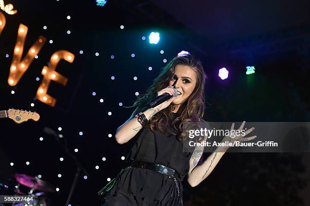 Singer Cher Lloyd performs at The Grove's Summer Concert Series held at The Grove on July 27, 2016 in Los Angeles, California.