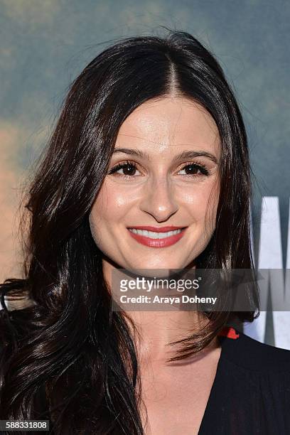 Melanie Papalia arrives at the screening of CBS Films' "Hell Or High Water" at ArcLight Hollywood on August 10, 2016 in Hollywood, California.