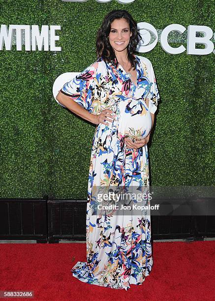 Actress Daniela Ruah arrives at CBS, CW, Showtime Summer TCA Party at Pacific Design Center on August 10, 2016 in West Hollywood, California.