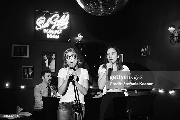 Sarah Hyland and Zelda Williams attend Glamour and AG Denim & Music Dinner in support of MusiCares hosted by Jessica Kantor, Johnathan Crocker, Erica...