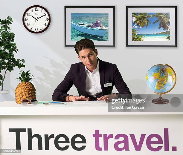 Joey Essex launches Three Mobile's Travel Agency, where the nation's funniest holiday stories are rewarded with free holidays, at Centre Stage...