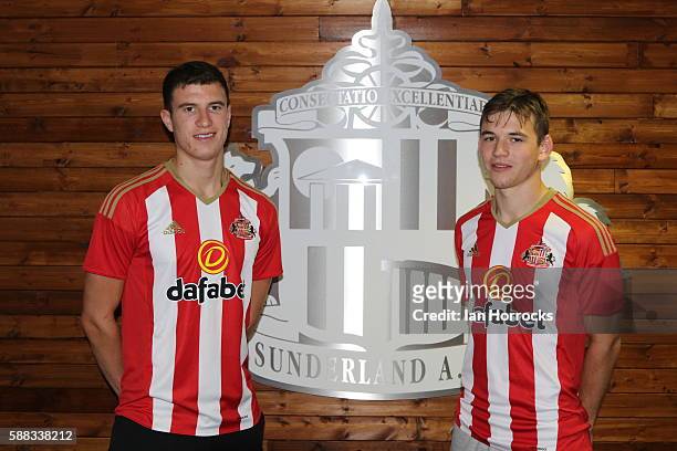 Donald Love and Paddy McNair after completing thier transfer from Manchester United to Sunderland AFC pictured at The Academy of Light on August 10,...