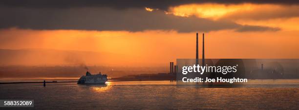 almost there, the dublin evening ferry - ferry terminal stock pictures, royalty-free photos & images