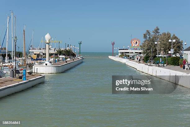 port with a river - riccione stock pictures, royalty-free photos & images