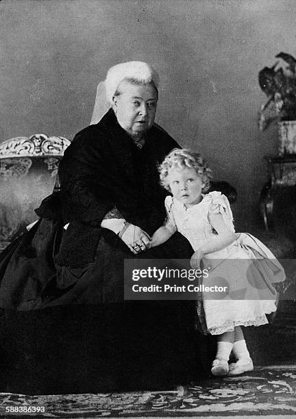 Queen Victoria and Edward VIII', c1898 . From The Sphere - The Funeral of King George V. .