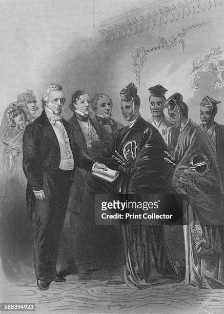 The President and the Japanese Embassy', circa 1869. The Japanese Embassy to the United States was dispatched in 1860 by the Tokugawa shogunate ....