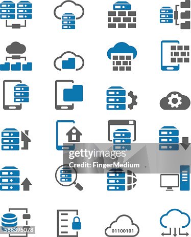 Database icon set. Database icon set.
