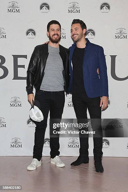 Toby Kebbell and Jack Huston attend "Ben-Hur" photocall and press conference at Four Seasons hotel on August 9, 2016 in Mexico City, Mexico.