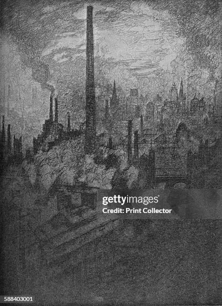 The Great Chimney', 1910. From The Studio Volume 49. . Artist Joseph Pennell.