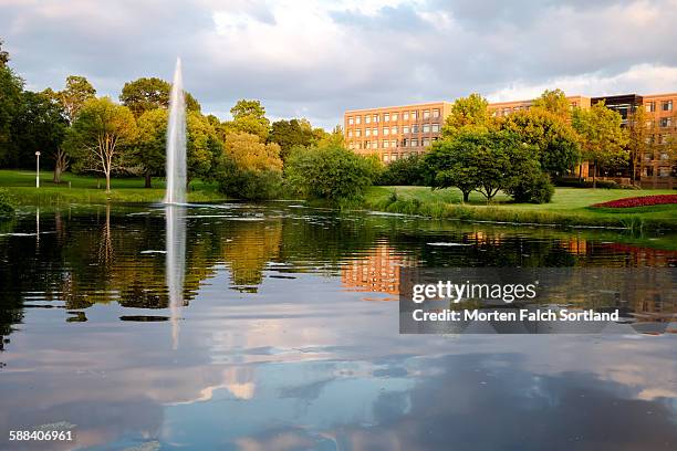 pond at q center - saint charles missouri stock pictures, royalty-free photos & images