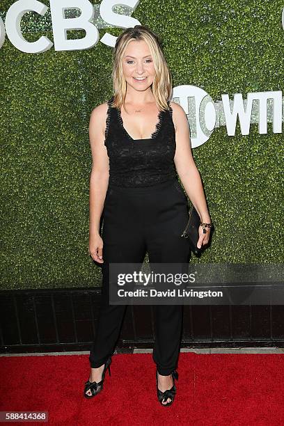 Actress Beverley Mitchell arrives at the CBS, CW, Showtime Summer TCA Party at the Pacific Design Center on August 10, 2016 in West Hollywood,...