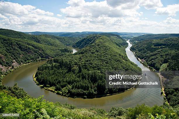 Mettlach-Orscholz, Germany Saarschleife of Saar River on July 18, 2016 in Mettlach-Orscholz, Germany.