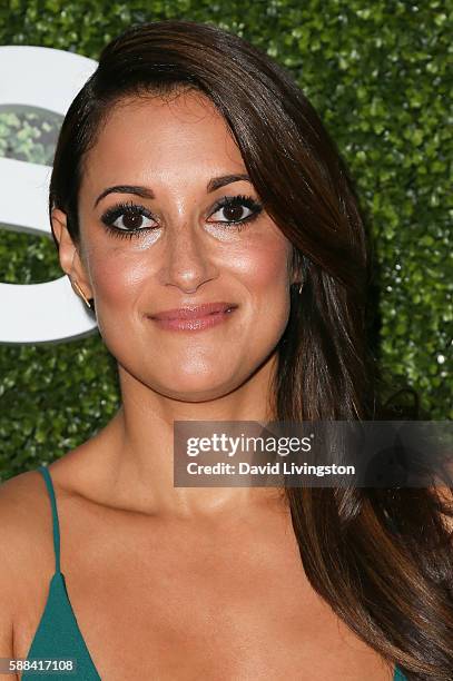 Actress Angelique Cabral arrives at the CBS, CW, Showtime Summer TCA Party at the Pacific Design Center on August 10, 2016 in West Hollywood,...