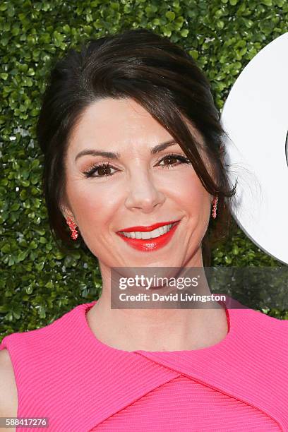 Actress Amy Pietz arrives at the CBS, CW, Showtime Summer TCA Party at the Pacific Design Center on August 10, 2016 in West Hollywood, California.