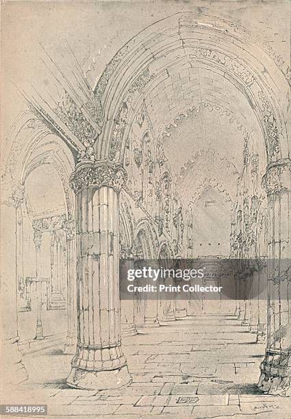 Roslin Chapel', 1838. From The Studio Volume 19. . Artist John Ruskin.