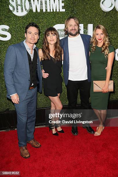 Daniel Bonjour, Devin Kelley, Lenny Jacobson and Tatyana Forrest arrive at the CBS, CW, Showtime Summer TCA Party at the Pacific Design Center on...