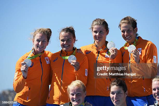 Chantal Achterberg of the Netherlands, Nicole Beukers of the Netherlands, Inge Janssen of the Netherlands and Carline Bouw of the Netherlands...