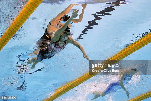 Mireia Belmonte Garcia of Spain competes in the Women's 800m Freestyle heat on Day 6 of the Rio 2016 Olympic Games at the Olympic Aquatics Stadium on...