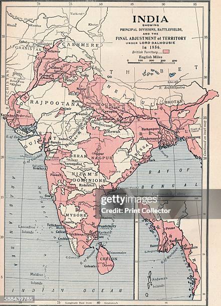 research paper on british raj Map of India in 1856 . From Cassell's History of England, Vol. VI.