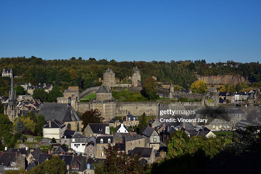 Fougeres castle in brittany france