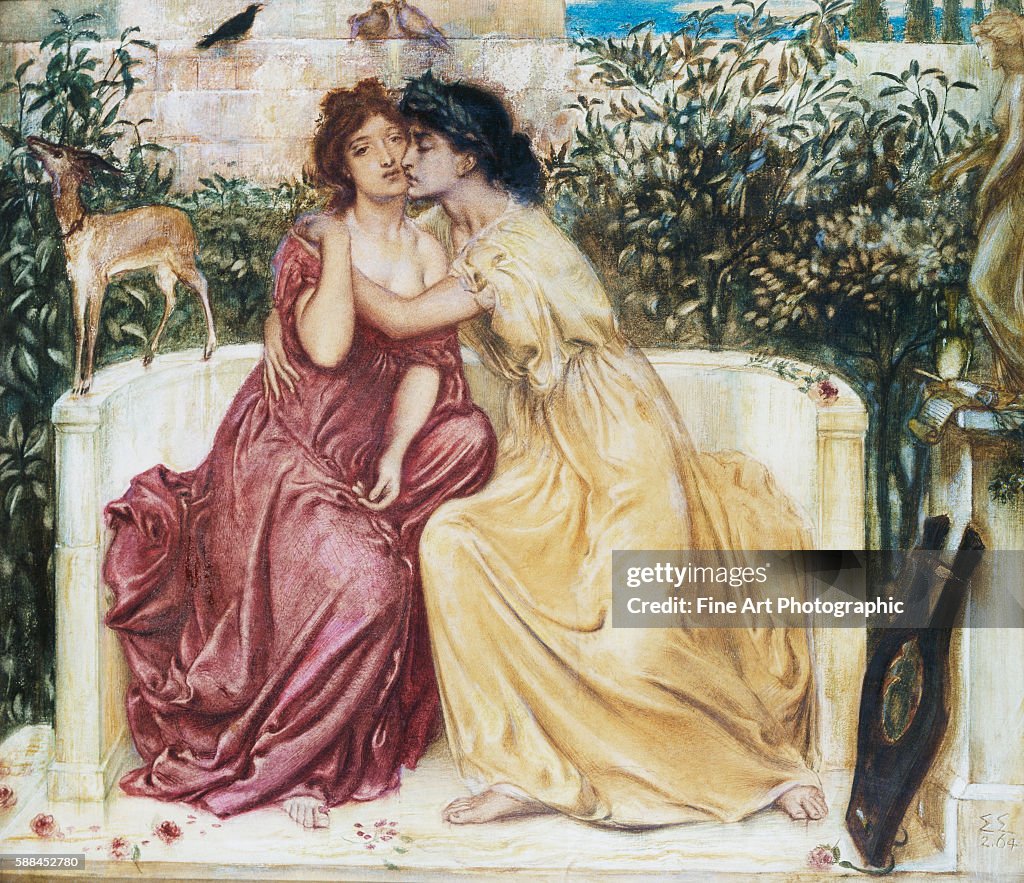 Sappho and Erinna in the Garden Mytelene by Simeon Solomon