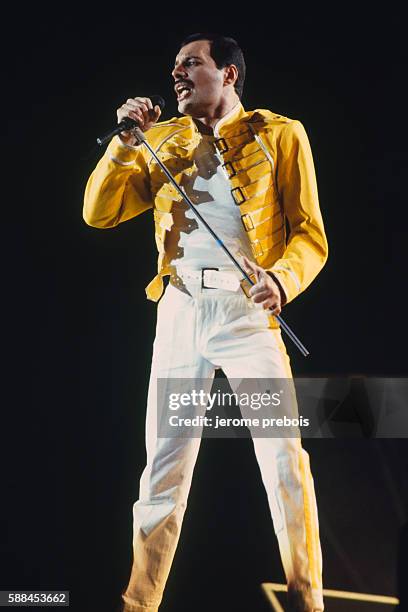 Lead Singer of British Rock Group Queen, Freddie Mercury