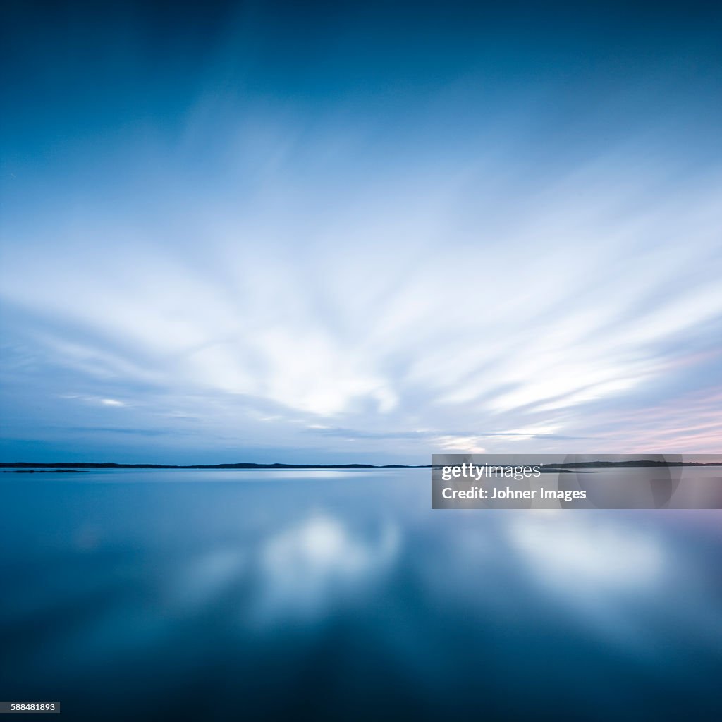 Sky reflecting in sea