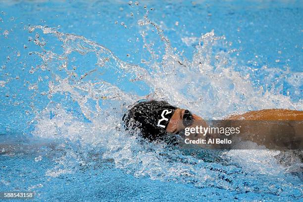 Lotte Friis of Denmark competes the Women's 800m Freestyle heat on Day 6 of the Rio 2016 Olympic Games at the Olympic Aquatics Stadium on August 11,...