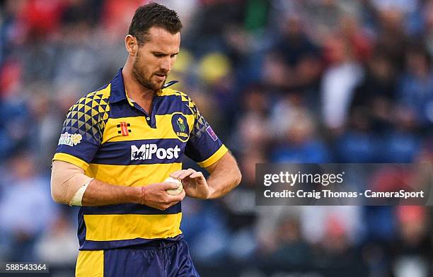 Wales.Glamorgan's Shaun Tait in action during the NatWest t20 Blast, 4th Quarter-Final match between Glamorgan and Yorkshire Vikings at the SWALEC...