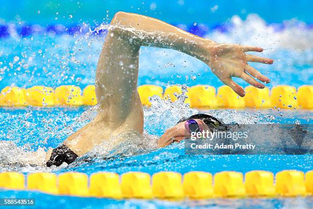 Lauren Boyle of New Zealand competes in the Women's 800m Freestyle heat on Day 6 of the Rio 2016 Olympic Games at the Olympic Aquatics Stadium on...