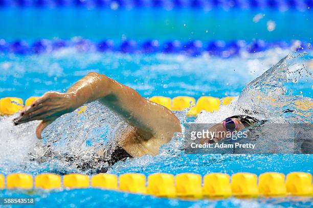 Lauren Boyle of New Zealand competes in the Women's 800m Freestyle heat on Day 6 of the Rio 2016 Olympic Games at the Olympic Aquatics Stadium on...
