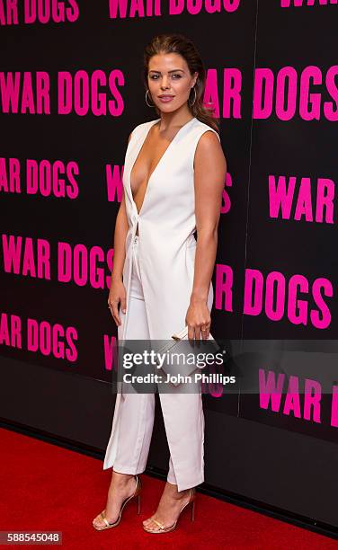Chloe Lewis attends a special screening of 'War Dogs' at Picturehouse Central on August 11, 2016 in London, England.