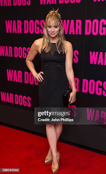 Kimberly Wyatt attends a special screening of 'War Dogs' at Picturehouse Central on August 11, 2016 in London, England.